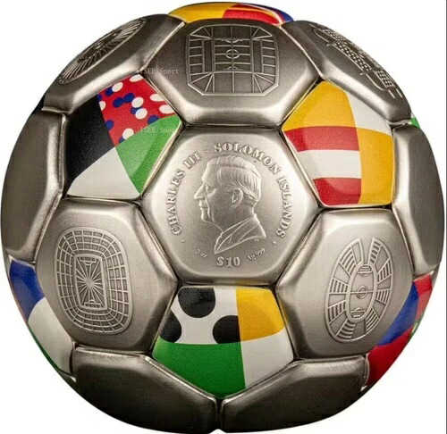 2024年ドイツ欧州選手権サッカー型銀貨3オンスサモア