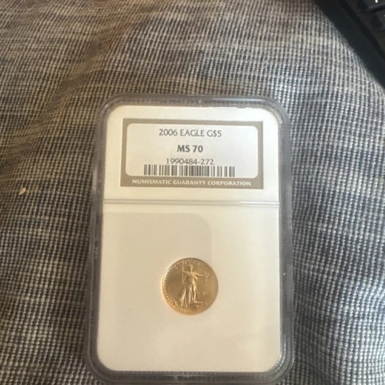 2006年、イーグル、G5ドル、10分の1オンス金、NGC、MS 70