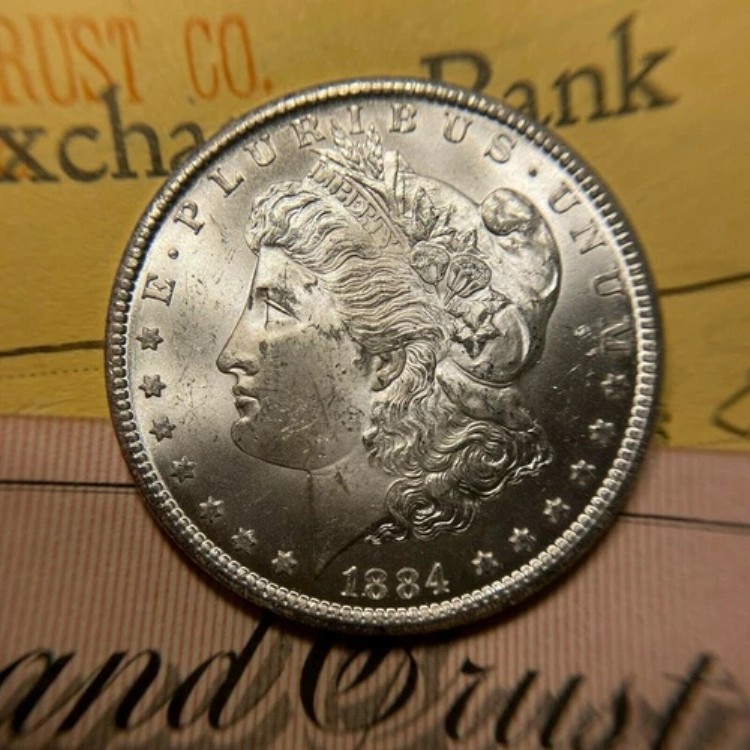 ?1884 CC GEM BU モルガン銀貨 ?1 チョイス カーソンシティ MS+ ロールエステートより?