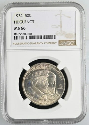 1924年 ユグノー - ワロン 50C NGC MS-66 ユグノー