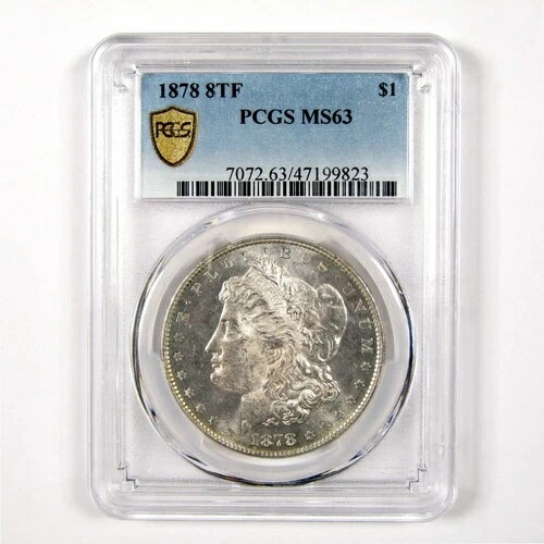1878年 8TF モルガン・ダラー MS 63 PCGS シルバー 1ドルコイン SKU:I11320 の商品写真