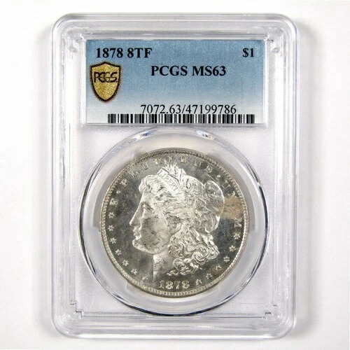 1878年 8TF モルガン・ダラー MS 63 PCGS シルバー 1ドルコイン SKU:I11333