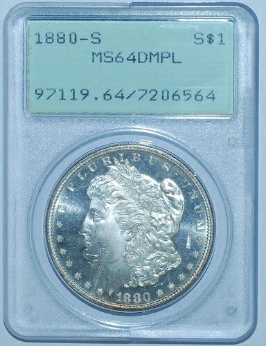 1880年代 S PCGS MS64DMPL ディープミラー プルーフライク モルガン シルバーダラー OGH ラトラー