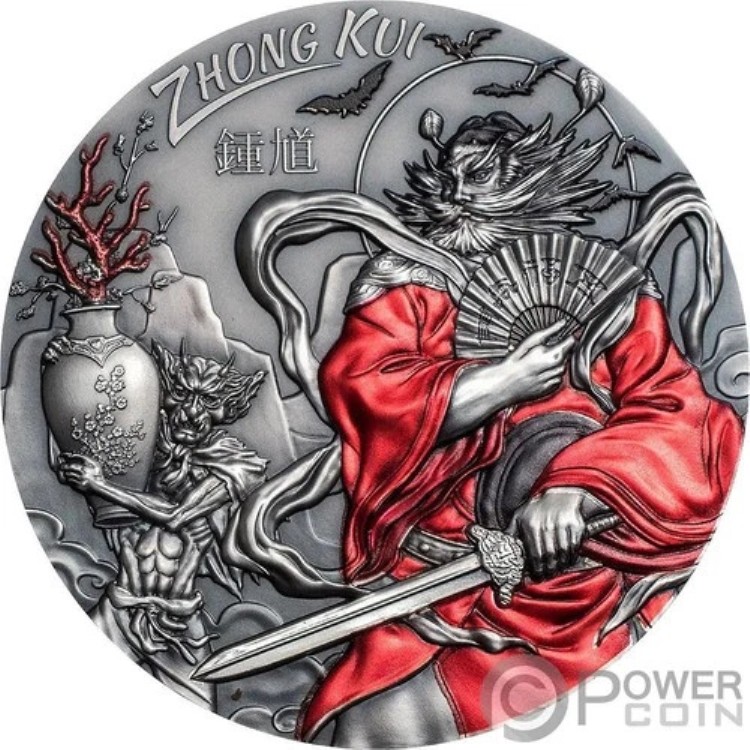 ZHONG KUI アジア神話 3オンス 銀貨 20ドル クック諸島 2019年｜WORLD RESOURCE【KING店】