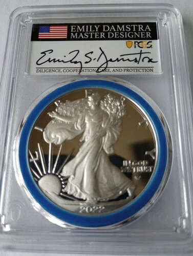 2022-W シルバーイーグル PCGS PR70DCAM 先行リリース ダムストラミント デザイナーシリーズ｜WORLD RESOURCE【KING店】