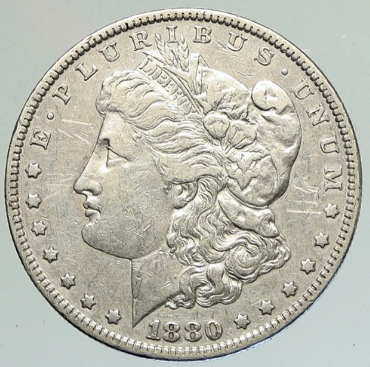 1880年 アメリカ合衆国 イーグル オールドシルバー モルガン USドルコイン i111926