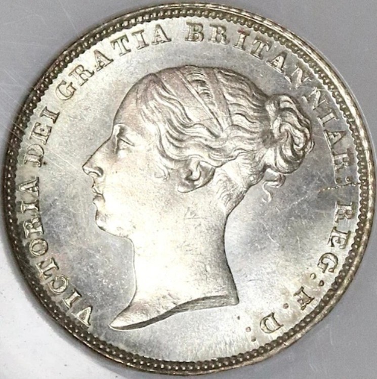 1853 NGC MS 64 ビクトリア 6ペンス グレートブリテンミント ステートシルバーコイン (22022001C)