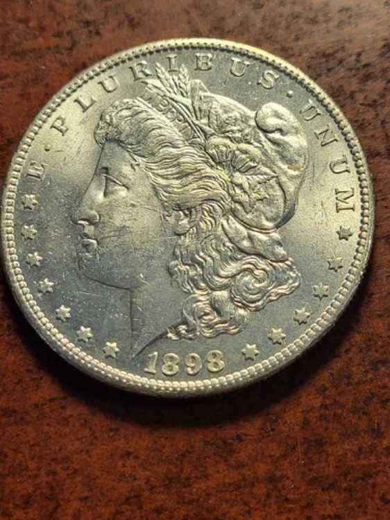 1898年 S モルガン銀貨、未流通、サンフランシスコ請求書 s97bj 226,600円