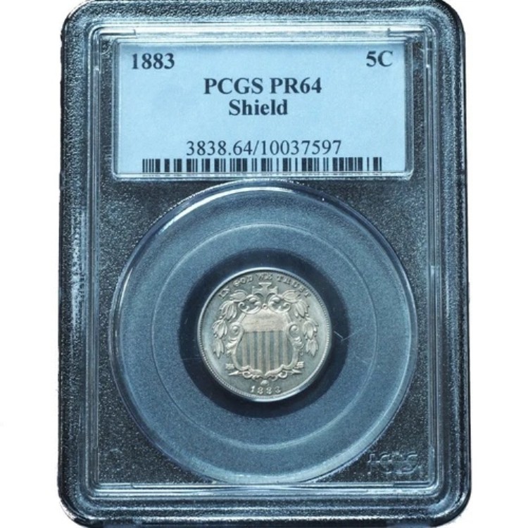 プルーフ 1883 シールド ニッケル PR64 PCGS - 明るく魅力的