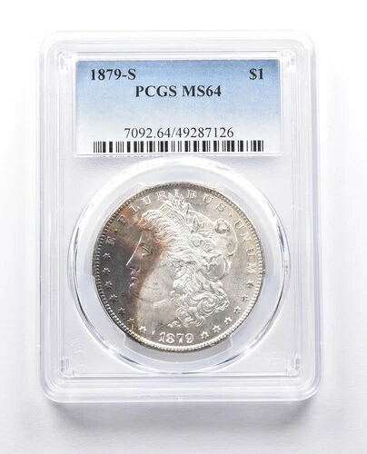 1879-S モーガン銀貨 MS64 PCGS 美しい色調 *0413
