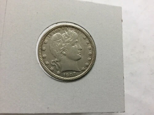 1908-S バーバークォーター ほぼ未使用