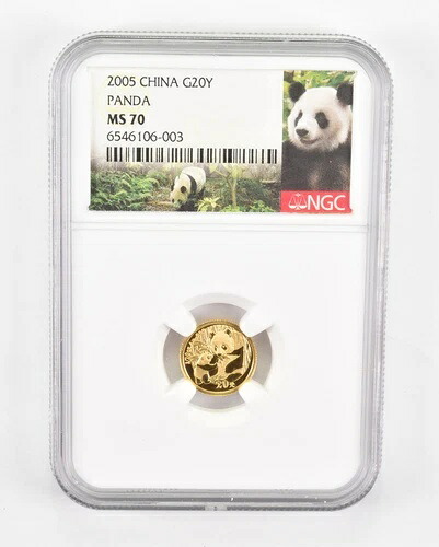 MS70 2005年 中国 20元金貨 - パンダ - グレードNGC *0600