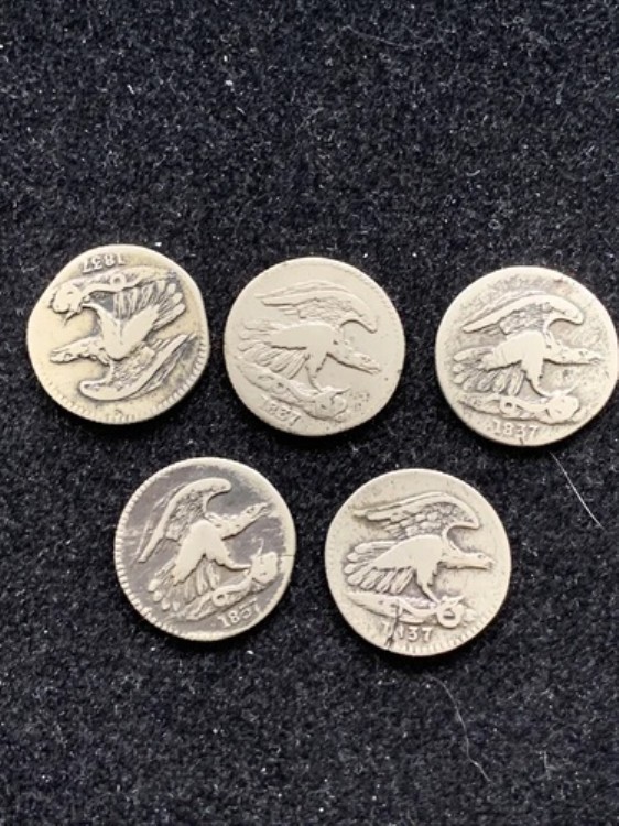 5個ロット 1837 フォイヒトヴァンガー 1セントトークン 良品