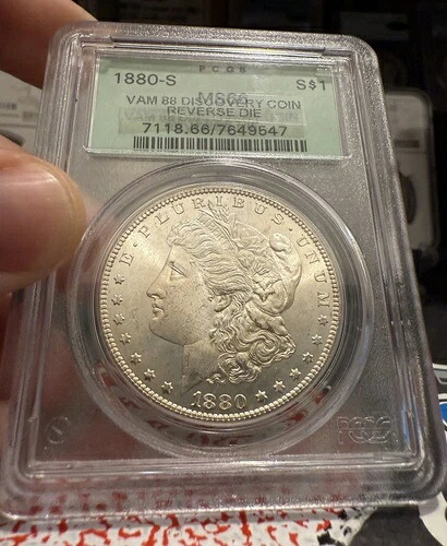 1880年 S モーガン シルバー ダラー MS66 PCGS OGH Gen 3.1 VAM88 表面 *ディスカバリー改訂版ダイ*