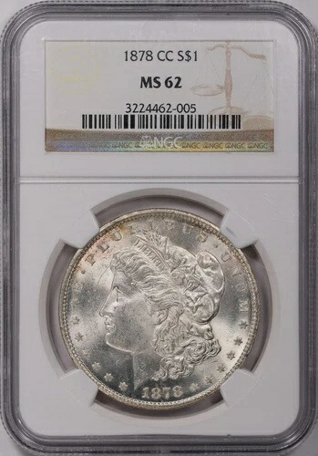 1878-CC モルガン・ダラー NGC MS62