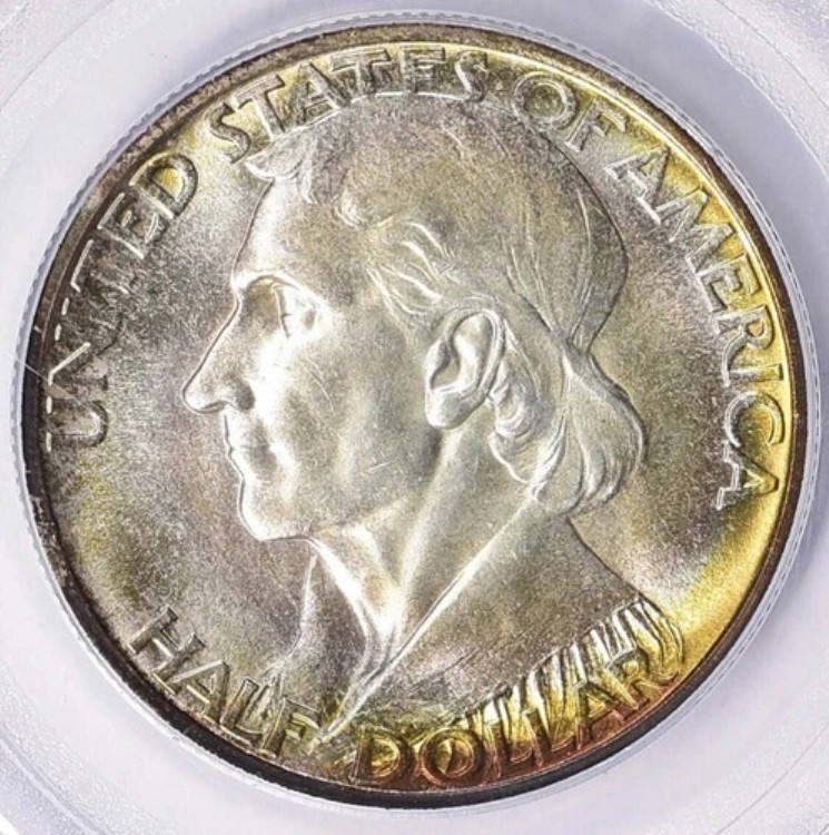 1937年 ブーン記念銀貨 ハーフドル PCGS MS65 CAC トーン