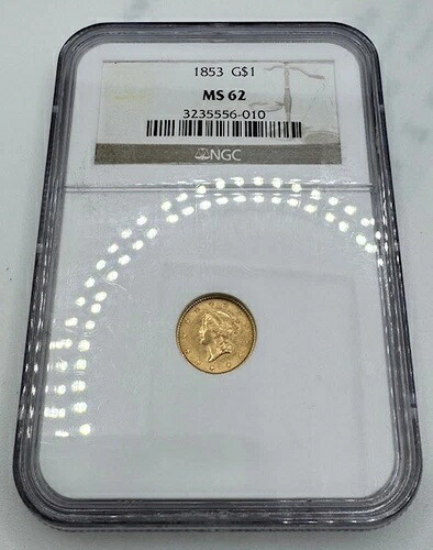 チョイス 1853 G$1 ゴールドドル NGC MS62 ゴールドコイン