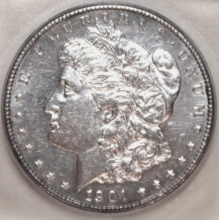 1901-S モルガン銀貨 - ICG AU58 - #C5520