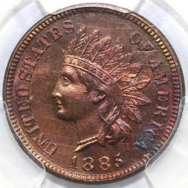 1885年 1セント プルーフ インディアンヘッド セント PCGS PR 64 RB