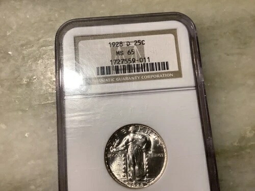 1928-D シルバー スタンディング リバティ クォーター MS65 217,250円