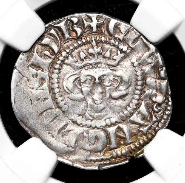イングランド。エドワード1世（長脛王）（1272-1307年）。銀貨1セント、ヨーク、S-1429、NGC AU50
