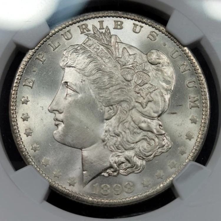 1898年 O モルガン シルバー ダラー $1 NGC MS66+ PLUS ウルトラクリーン チークジェム PQ *J503
