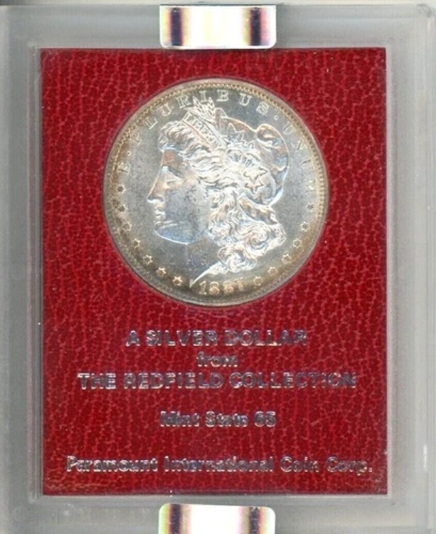 1887-S レッドフィールド NGC MS62 トーン加工 ミントステート 光沢 モルガン銀貨 セミPL