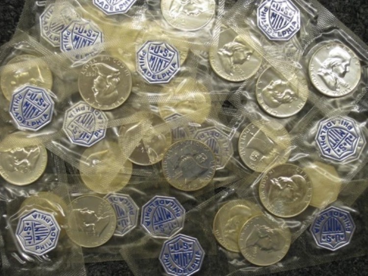 1957年 フランクリン ハーフ ダラー プルーフ 20枚入り 硬貨 - ミントセロに未開封 217,250円