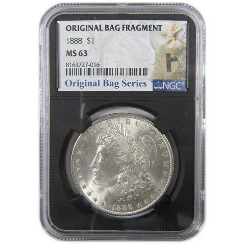 1888年 モルガン・ダラー MS 63 NGC シルバー オリジナルバッグフラグメント SKU:I18169
