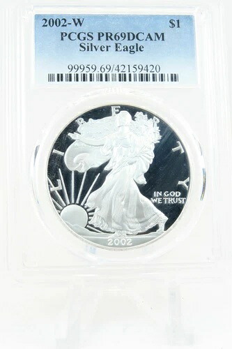 2002-W PCGS PR69DCAM シルバーイーグルドルプルーフ