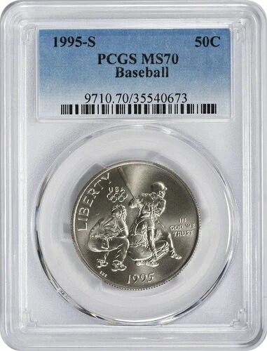 1995-S 野球記念ハーフドル MS70 PCGS