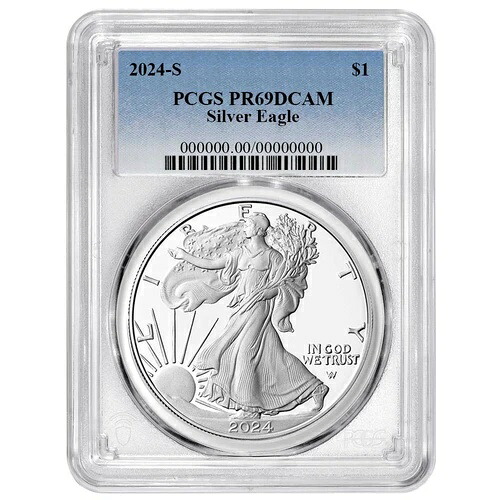 2024-S $1 1オンス プルーフ アメリカンシルバーイーグル PCGS PR69DCAM ブルーラベル