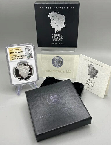 2023年 Sピース銀貨 プルーフ NGC PF69 ウルトラカメオ（OGP付き）