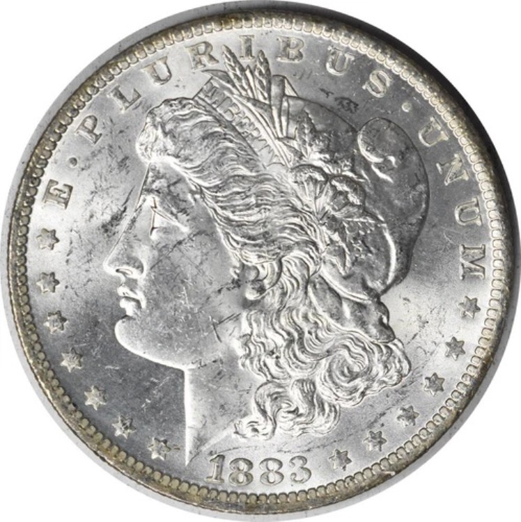 1883-O モルガン銀貨 チョイス BUトーン 未認定 #245