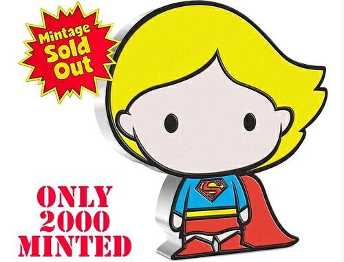 2021年 1オンス .999 シルバー プルーフ チビコイン - スーパーガール - DCコミックス、ニュージーランド造幣局