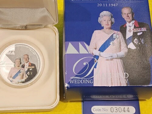 パースミント「ダイヤモンド結婚記念日」シルバープルーフ99.99%銀貨