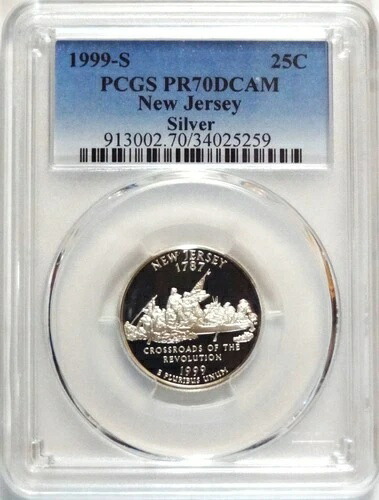 1999-S シルバー ワシントン クォーター ニュージャージー ステートシリーズ PCGS PR70DCAM 55,055円