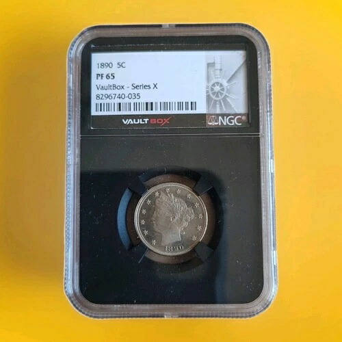 1890年 プルーフ リバティ V ニッケル NGC PF65 ボールトボックス シリーズ X 1890-P 発行枚数 2,740枚