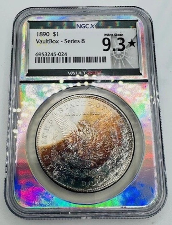 1890年 モルガン銀貨 $1 NGC MS 9.3 スター *Vaultbox - シリーズ 8* ??トナー??
