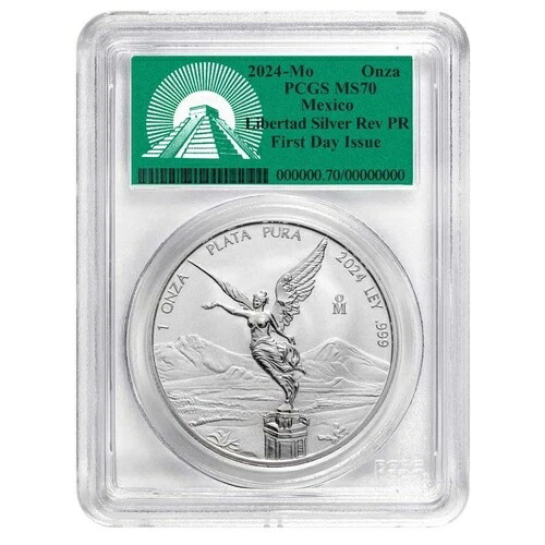 2024年 メキシコ 1オンス シルバー リベルタッド リバース プルーフ PR-70 PCGS (FDI) 233,200円