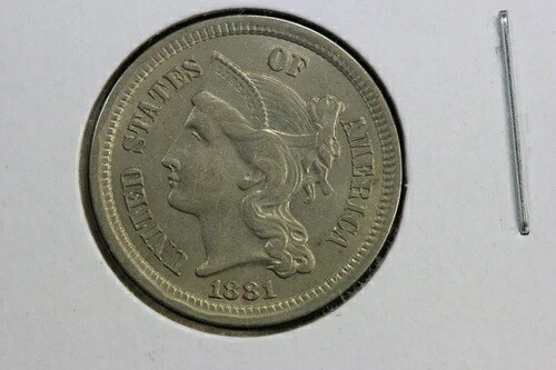1881年 3セントニッケル BU 435F