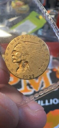 1923年 金貨 アメリカ製 インディアンヘッド 2.50ドル クォーターイーグル、センチュリオン！ 33年以前 AU- 黙示録
