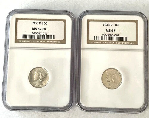 1938-D NGC MS 67 FB 1938-D NGC MS 67 米国シルバーマーキュリーヘッドダイム