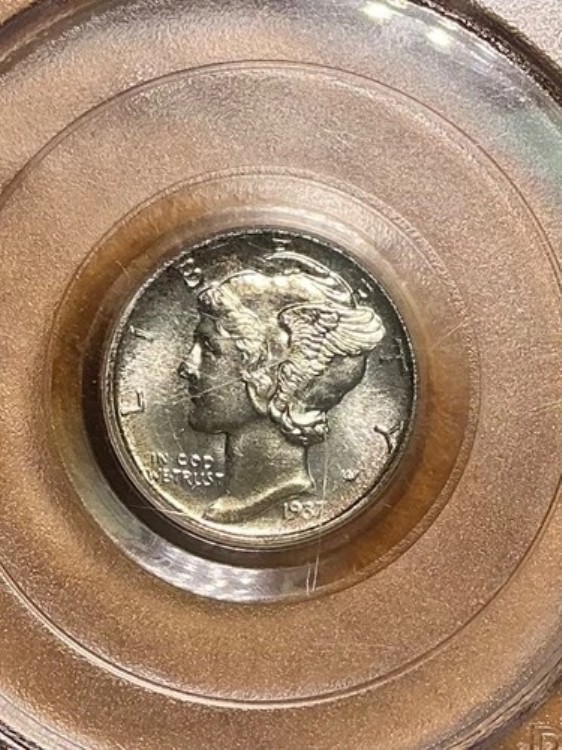 PCGS PR66 1937年 マーキュリーダイム ブライトグレートラスター
