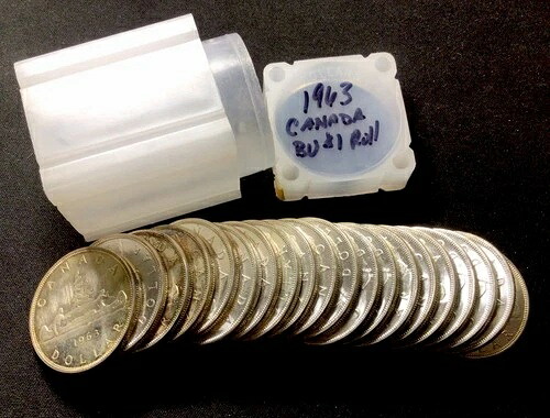 1963年カナダ銀貨BUフルロール！ENNコイン