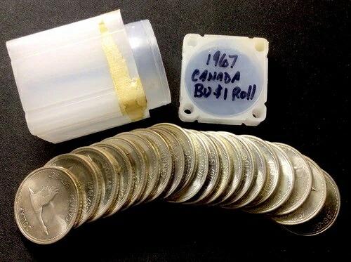 1967年カナダ銀貨BUロール！ENNコイン