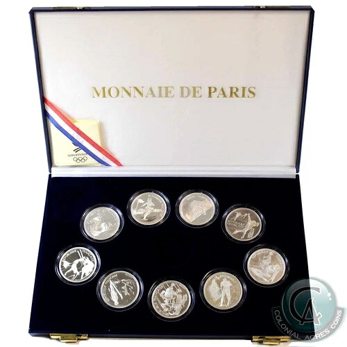 1992年アルベールビル冬季オリンピック フランス 900 銀貨9枚セット オリジナル 287,595円