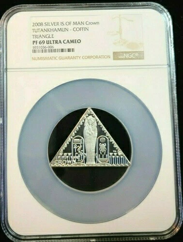 2008年 マン島 銀冠 ツタンカーメン 棺 NGC PF 69 ウルトラカメオ トップポップ 1