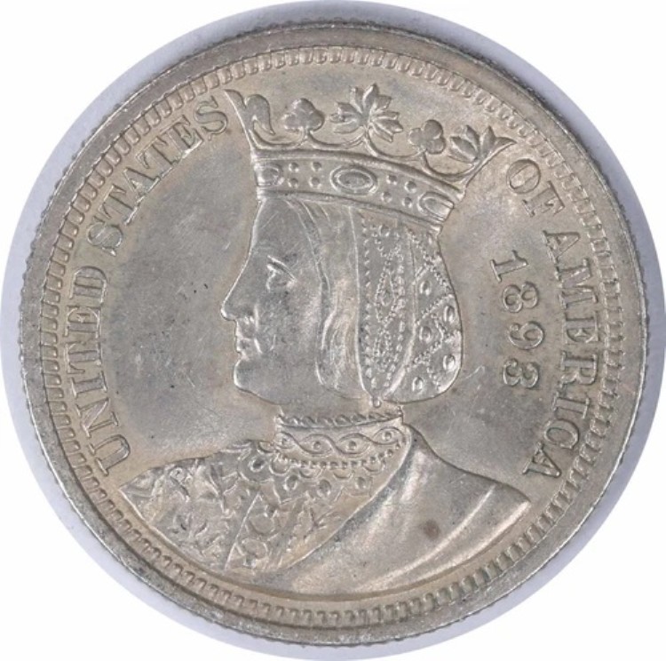 1893年 イザベラ記念銀貨 クォーターチョイス BU 未認定 #221|WORLD RESOURCE【KING店】