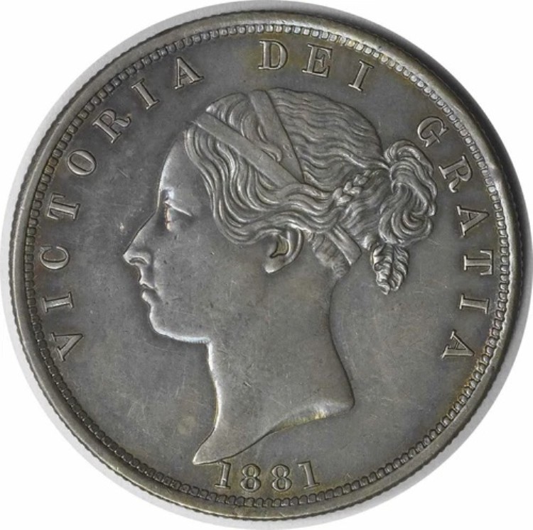 1881年 イギリス 1/2クラウン KM756 AU 未認定 #122|WORLD RESOURCE【KING店】